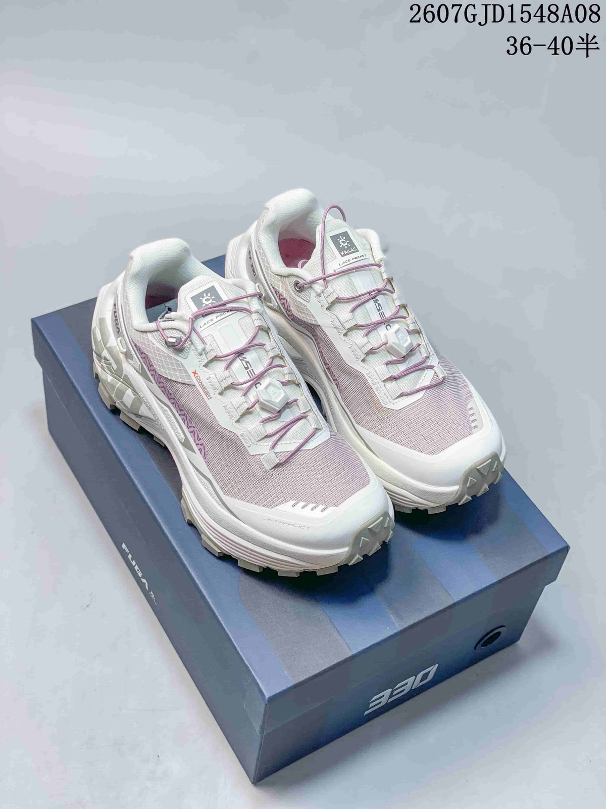 Kailas Fuga Ex 330 Trail Running Shoes in White Pink - product image from the listing.