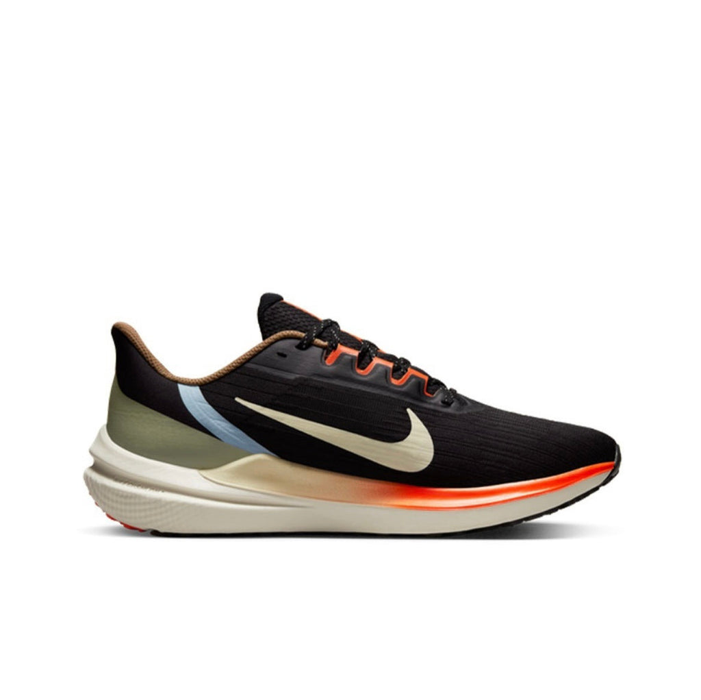 Nike Air Winflo 9 Running Shoes in Black Orange DX6040-071 - product image from the listing.