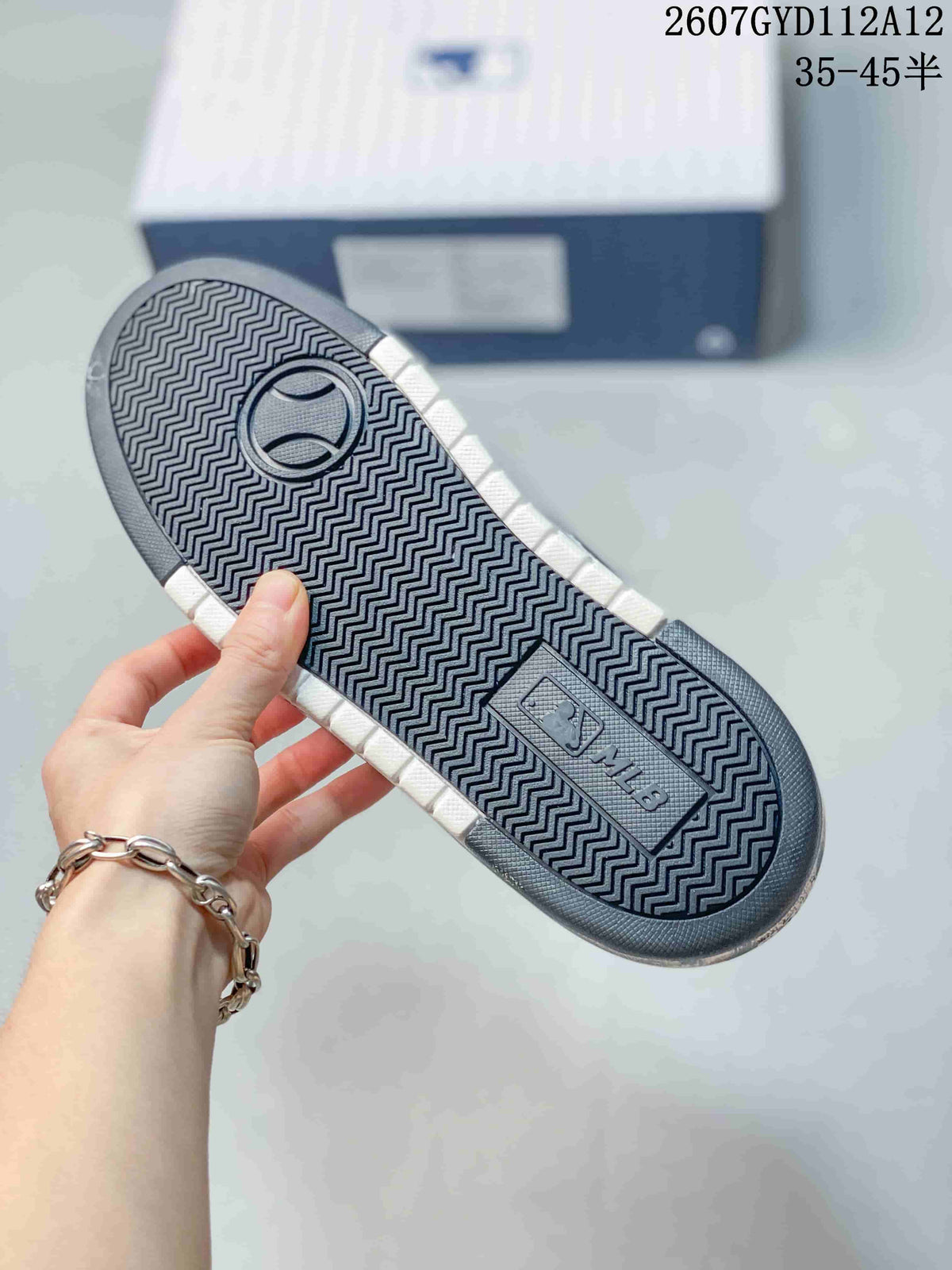 MLB Chunky Liner Low-Top Sneakers in White Silver 3ASXCA12N - product image from the listing.