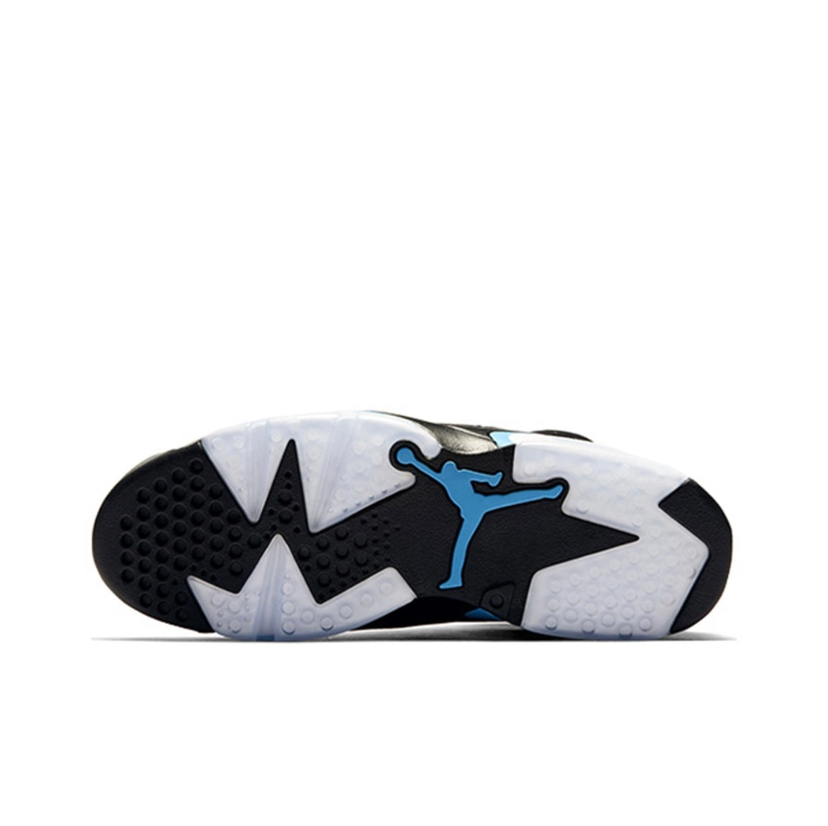 Air Jordan 6 UNC Black and University Blue Sneakers - product image from the listing.