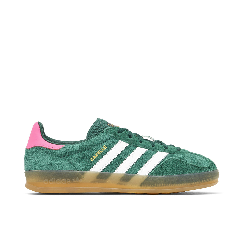 Women's ADIDAS GAZELLE INDOOR COLLEGIATE GREEN PINK - product image from the listing.