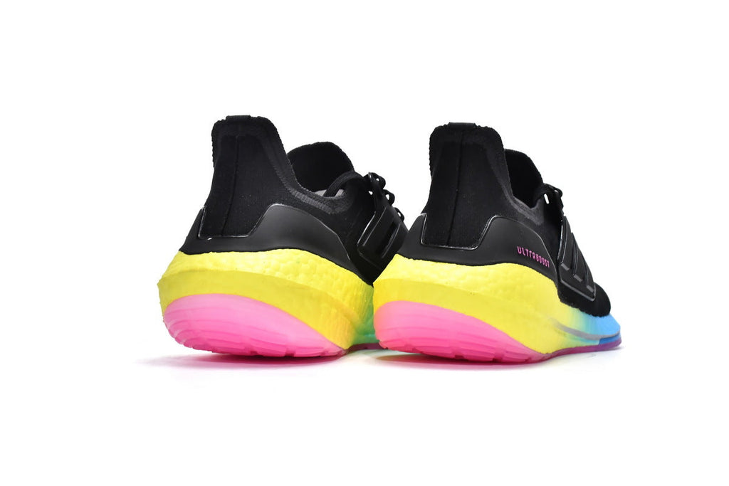 adidas UltraBoost 22 Running Shoes in Black Yellow GV8829 - product image from the listing.