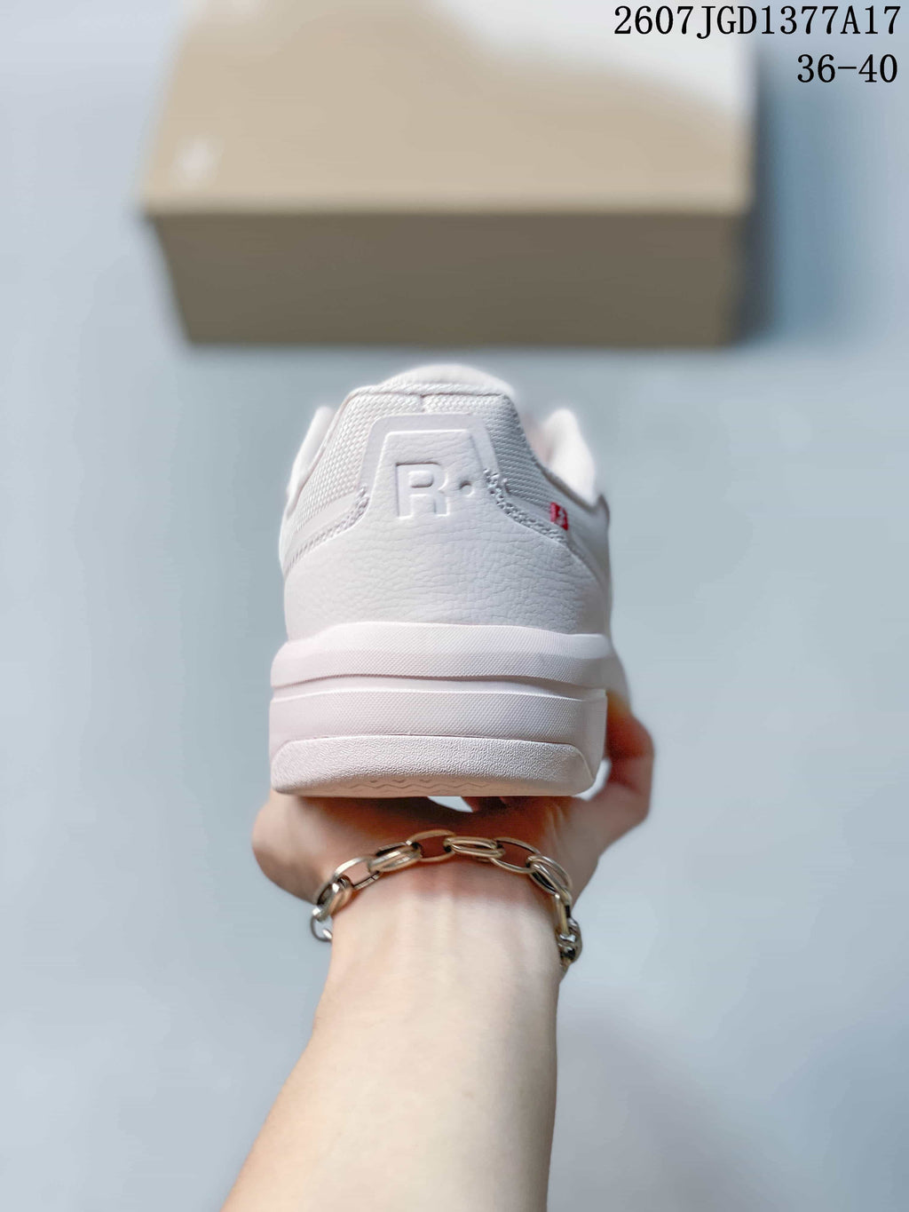 On THE Roger Clubhouse Trainers White/Pink 2607 JGD1377A17 - product image from the listing.