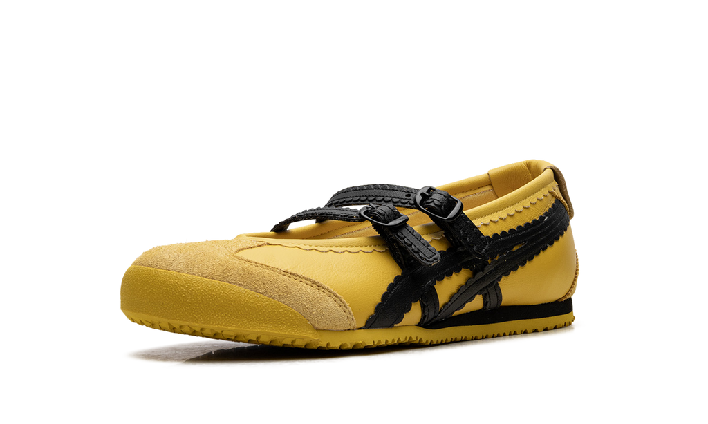 Women's Onitsuka Tiger Mexico 66 TGRS Ballet Flats - Yellow Black - product image from the listing.
