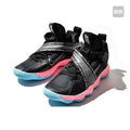 Nike Black and Pink High-Cut Basketball Sneakers - product image from the listing.