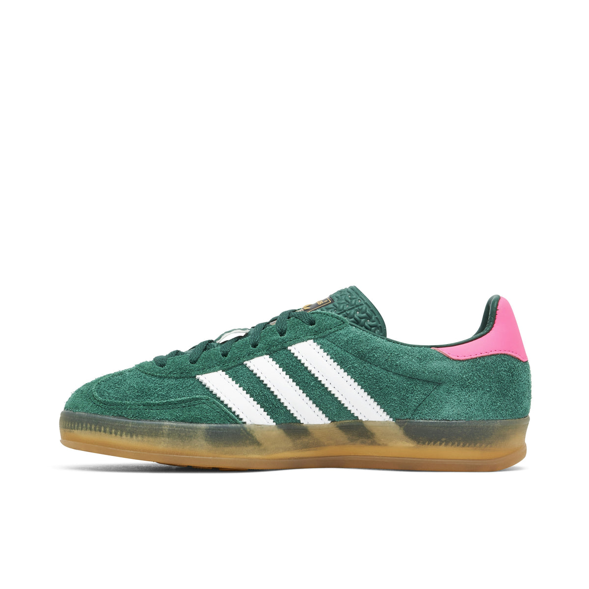 Women's ADIDAS GAZELLE INDOOR COLLEGIATE GREEN PINK - product image from the listing.