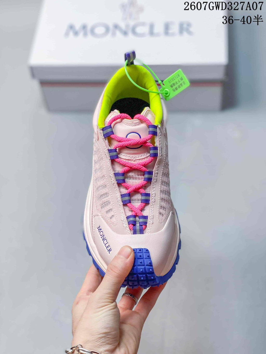 Moncler Grenoble Trailgrip Lite2 Sneakers in Pink Blue 2607GWD327A07 - product image from the listing.