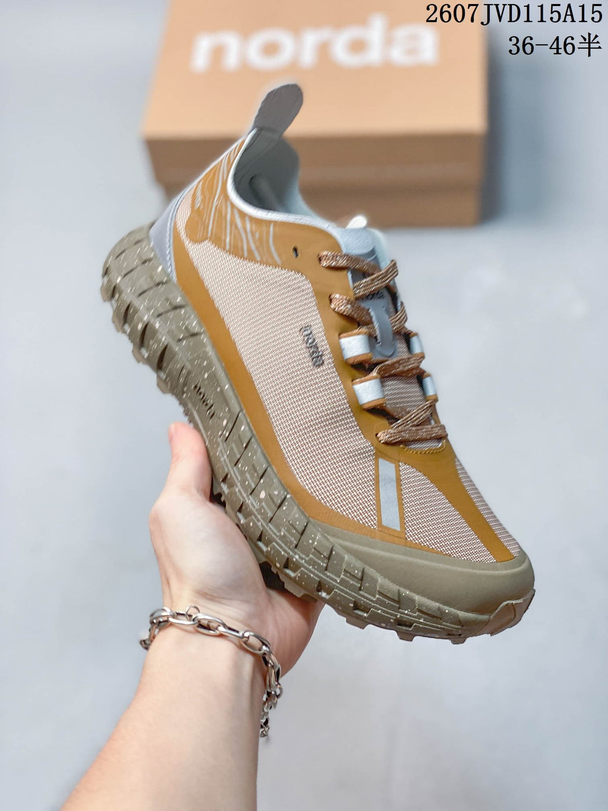NORDA 001 G+ Trail Sneakers Mustard in Gray 2607JVD115A15 - product image from the listing.