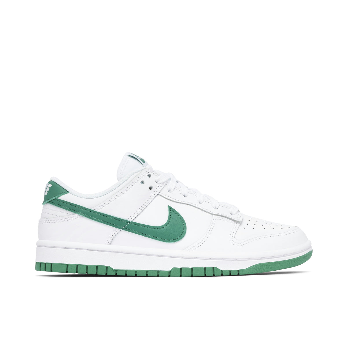 Women's NIKE DUNK LOW WHITE LUCKY GREEN - product image from the listing.