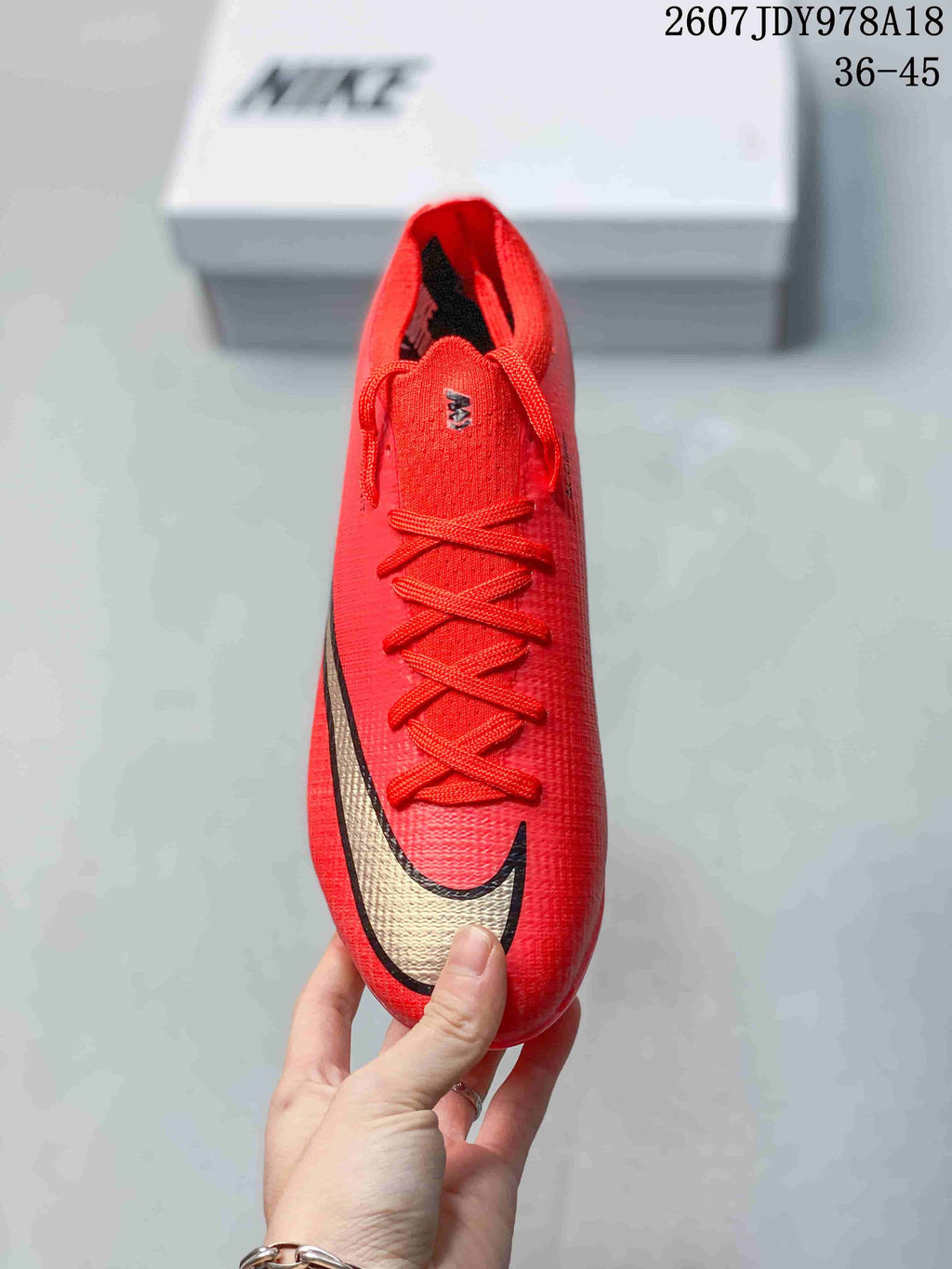 Nike Mercurial Vapor 16 Elite AG-Pro Soccer Cleats in Red - product image from the listing.