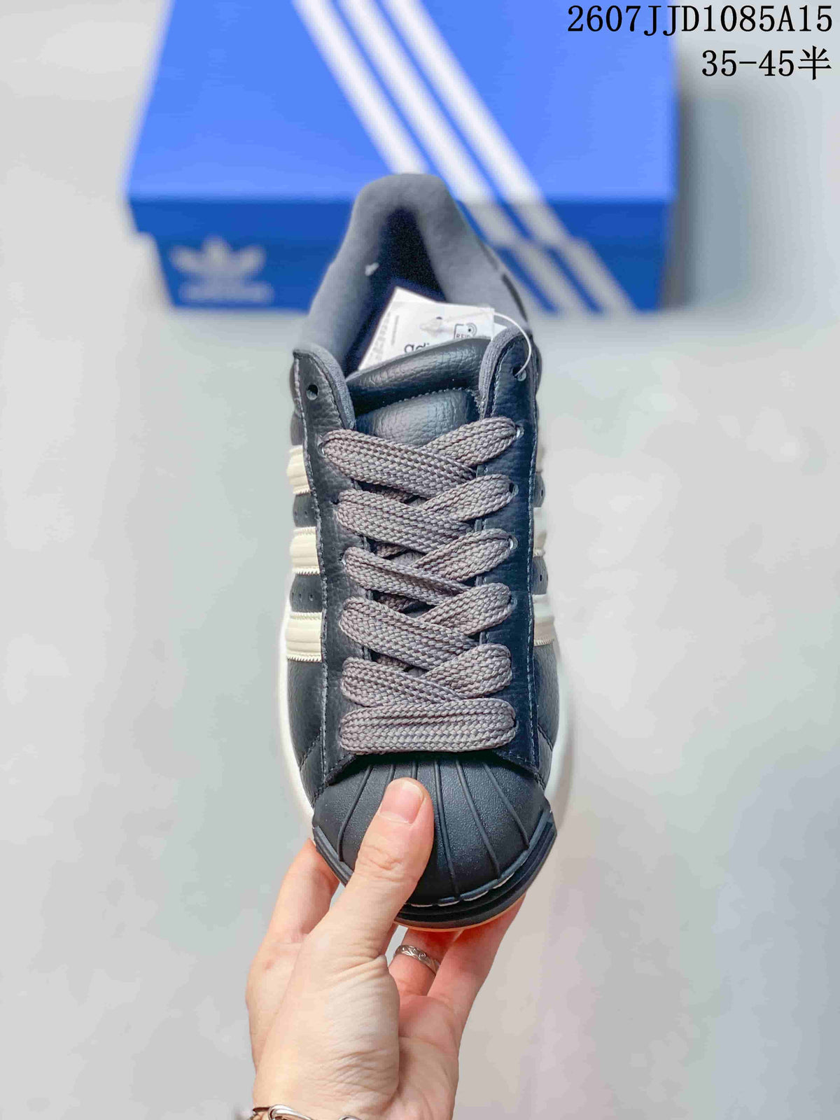 adidas Superstar XLG Sneakers in Black and White JR7444 - product image from the listing.