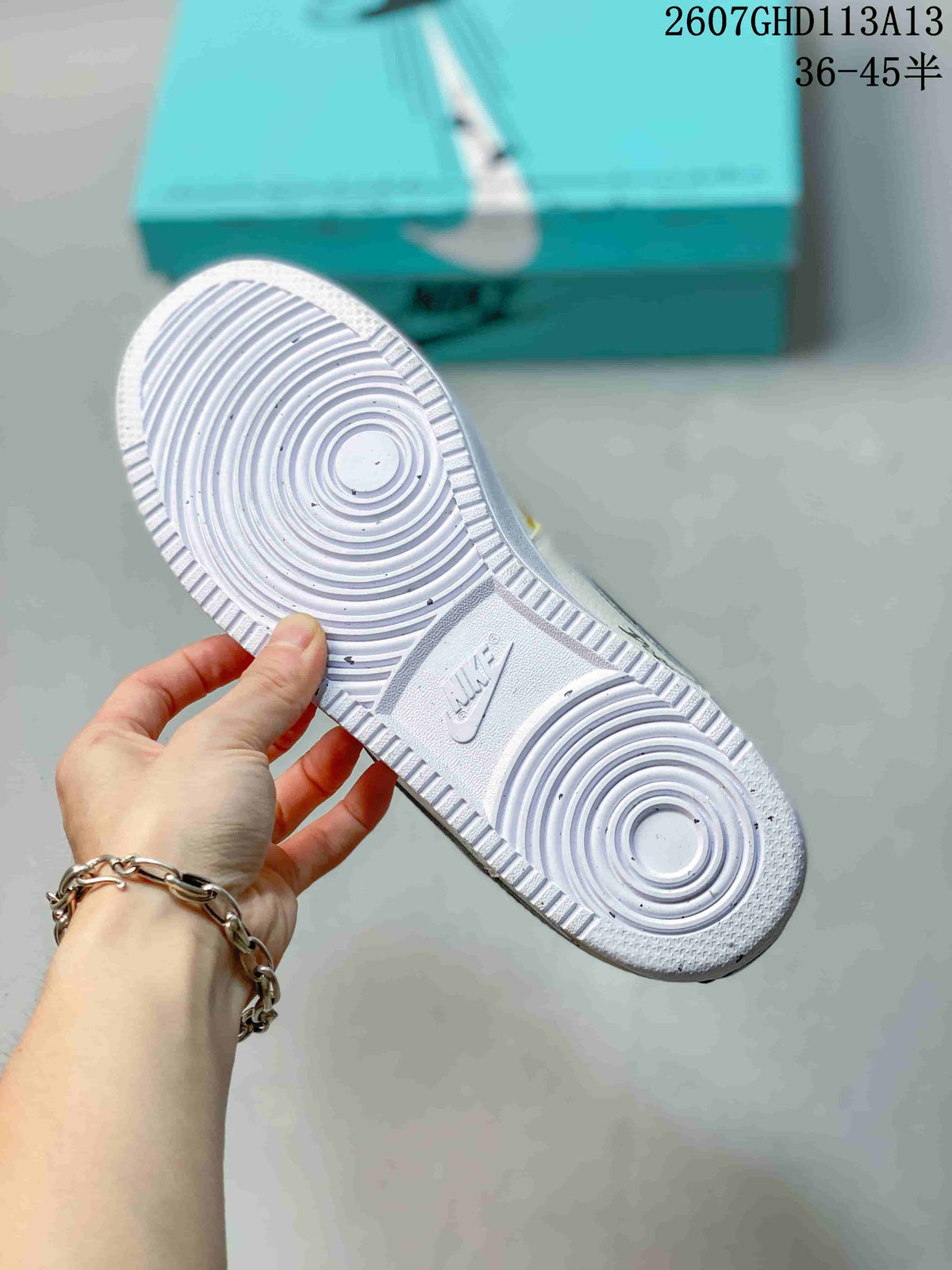 Nike Court Vision 1 Low Custom Graffiti Sneakers in White - product image from the listing.
