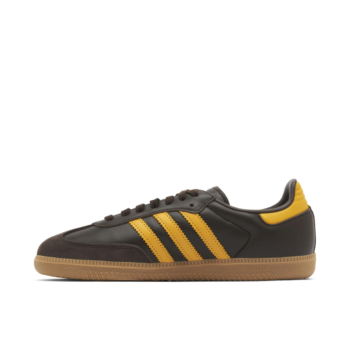 ADIDAS SAMBA OG DARK BROWN PRELOVED in YELLOW - product image from the listing.