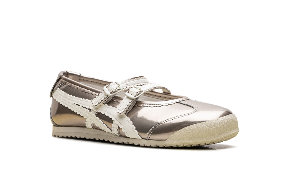 Women's Onitsuka Tiger Mexico 66 TGRS Metallic Pack Ballet Flats - Champagne Cream - product image from the listing.