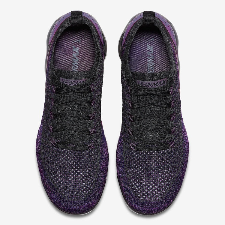 Nike Air VaporMax Flyknit 2 Sneakers in Purple Black 942842-013 - product image from the listing.