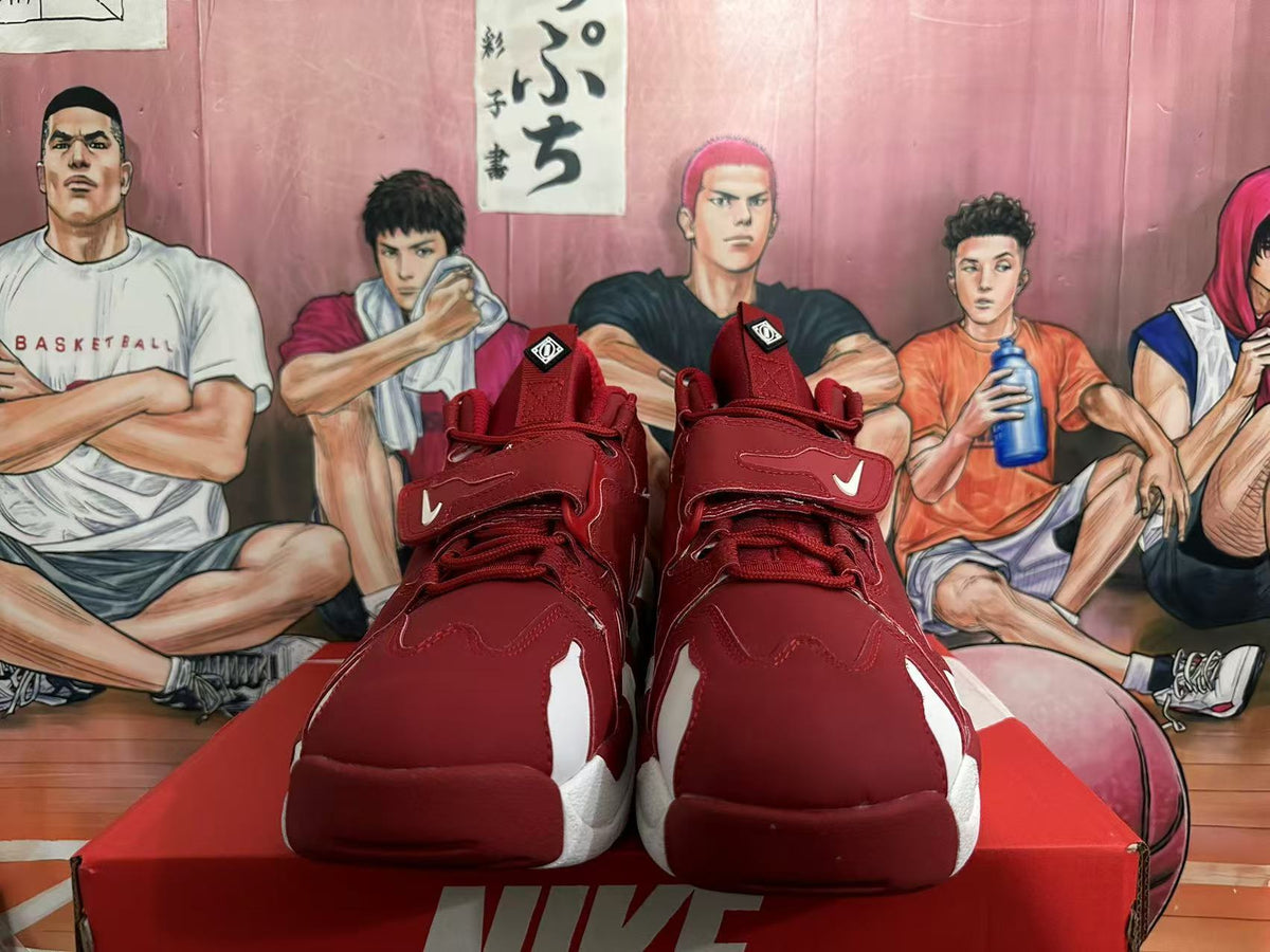 Nike Basketball Sneakers in Red and White - product image from the listing.