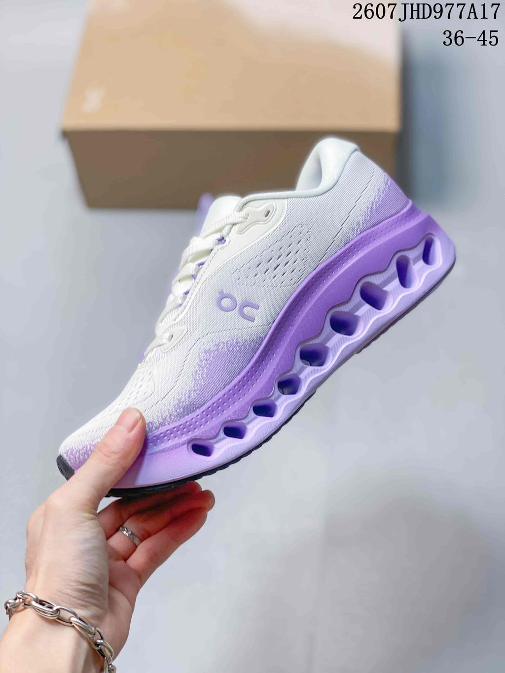 On Cloudtilt Sneakers in White and Purple 2607JHD977A17 - product image from the listing.