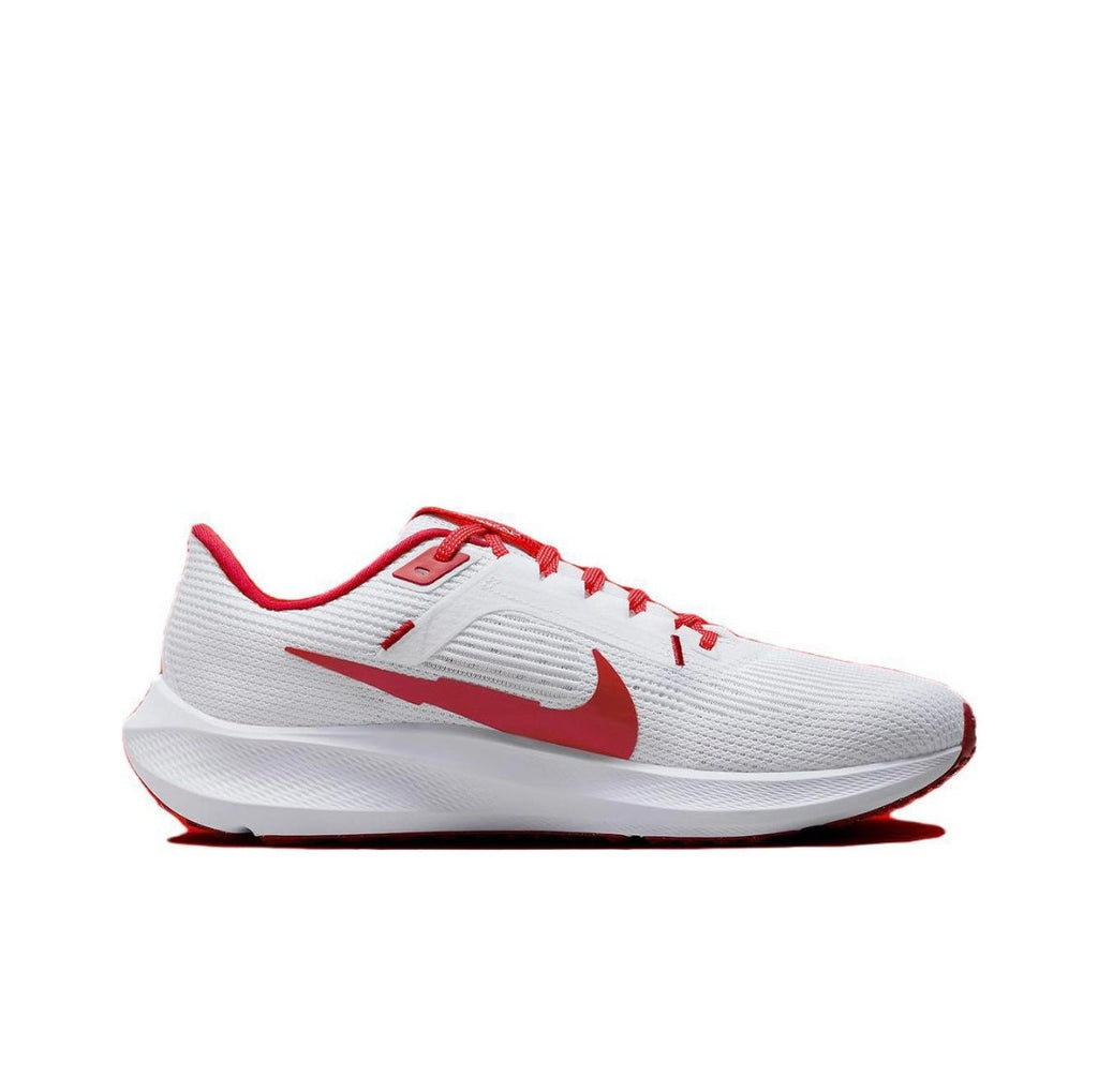 Nike Air Zoom Pegasus 40 Running Shoes in White Red FJ2844-100 - product image from the listing.
