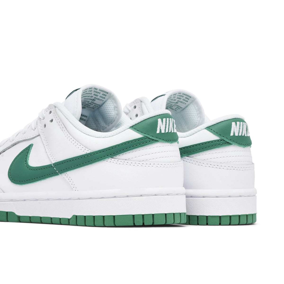 Women's NIKE DUNK LOW WHITE LUCKY GREEN - product image from the listing.