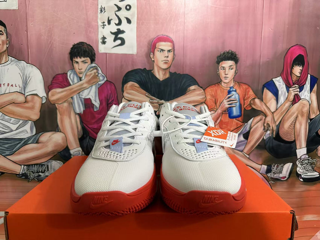 Nike Zoom GT Cut Basketball Shoes in White Red - product image from the listing.