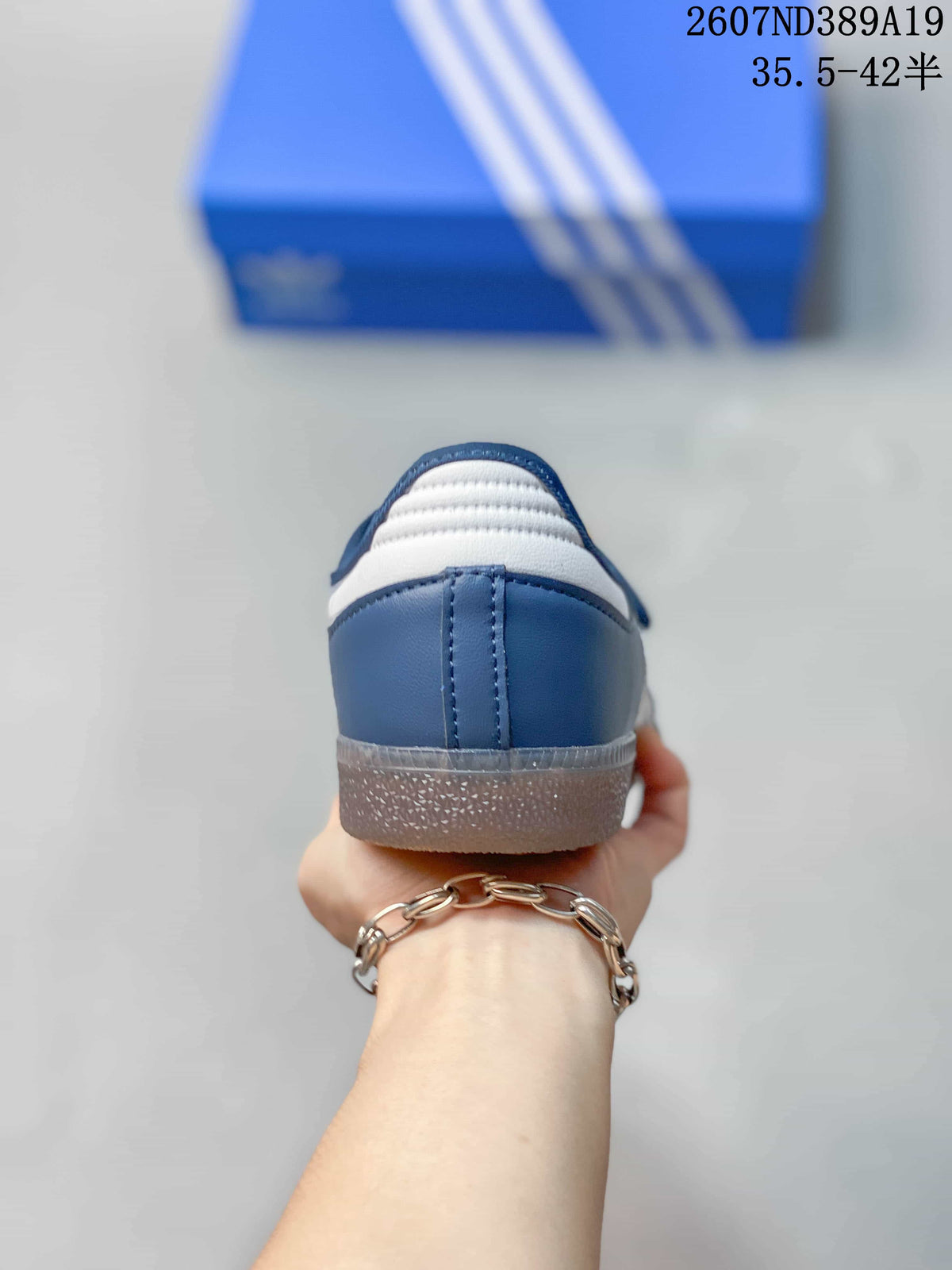 adidas Samba Jane Mary Jane Sneakers in Blue and White - product image from the listing.