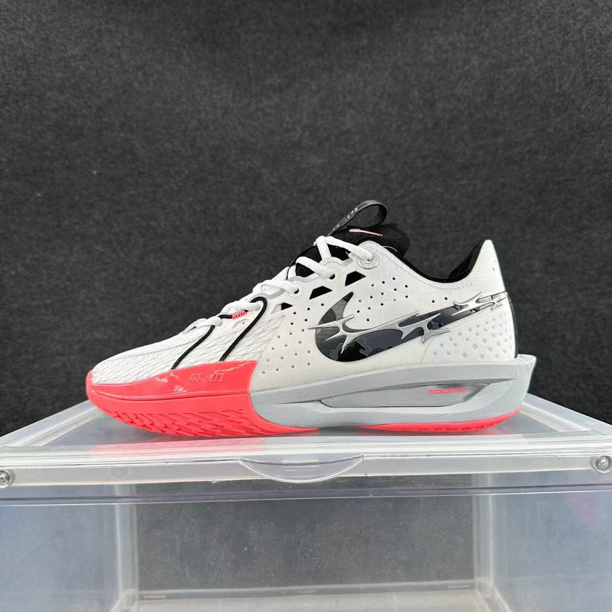Nike GT Cut 3 Basketball Shoes in White Pink Black - product image from the listing.