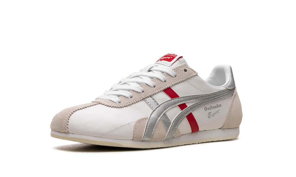 Onitsuka Tiger Runspark Sneakers in White Silver Red - product image from the listing.