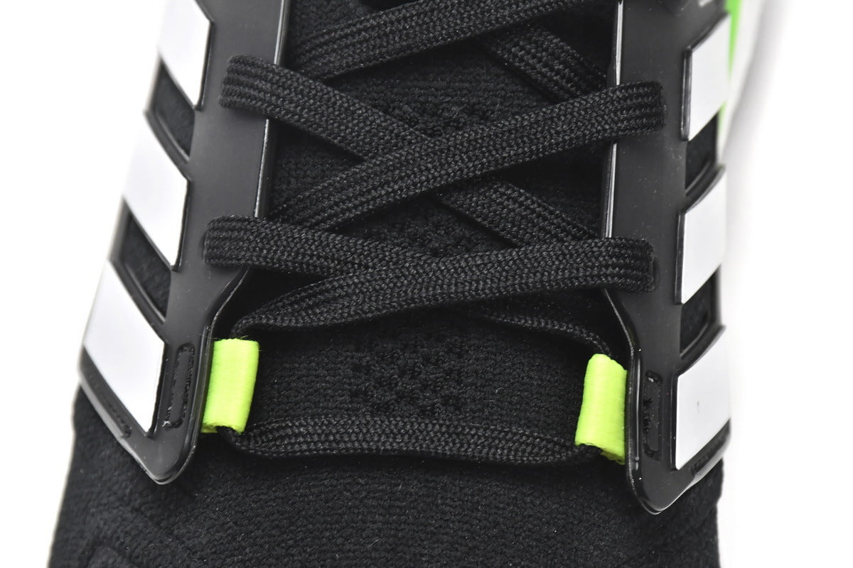 adidas UltraBoost 22 Black Solar Running Shoes in Green GX6640 - product image from the listing.