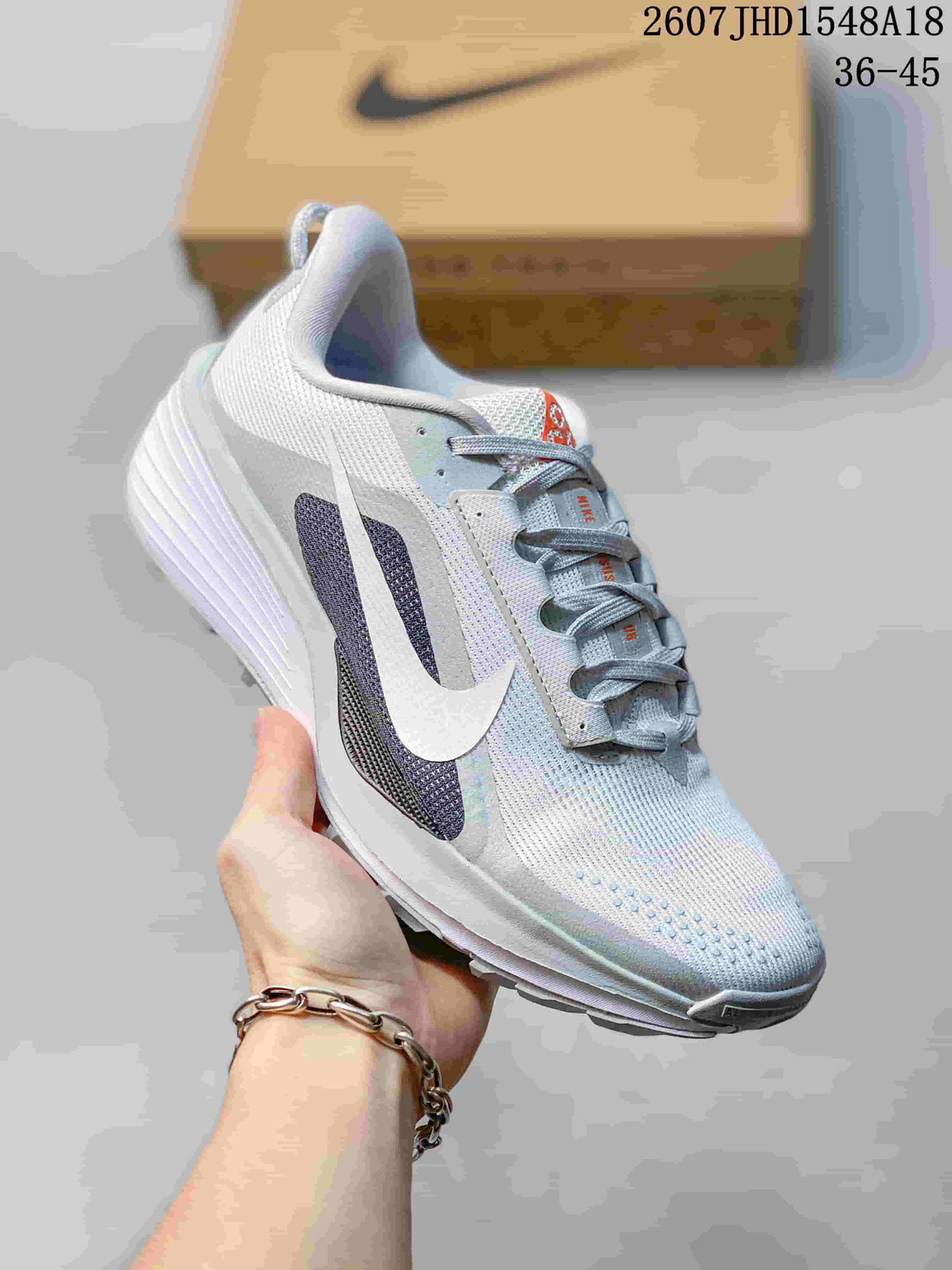 Nike ReactX Pegasus ACG Trail 6 Sneakers in White Gray - product image from the listing.