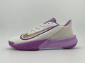 Nike Precision 7 Basketball Shoes in White Purple Gold - product image from the listing.