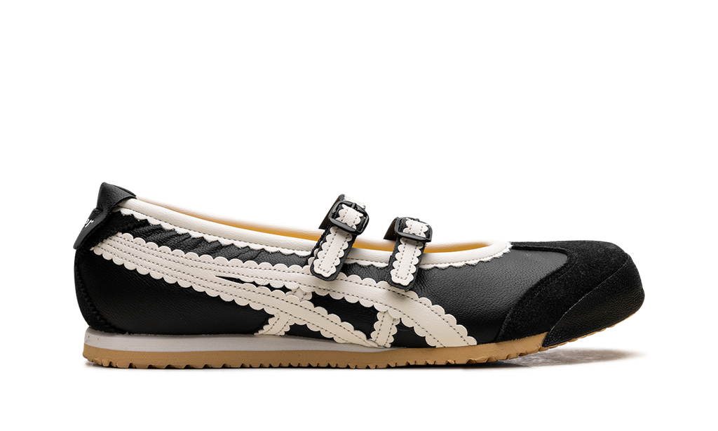Women's Onitsuka Tiger Mexico 66 TGRS Ballet Flats - Black Cream - product image from the listing.