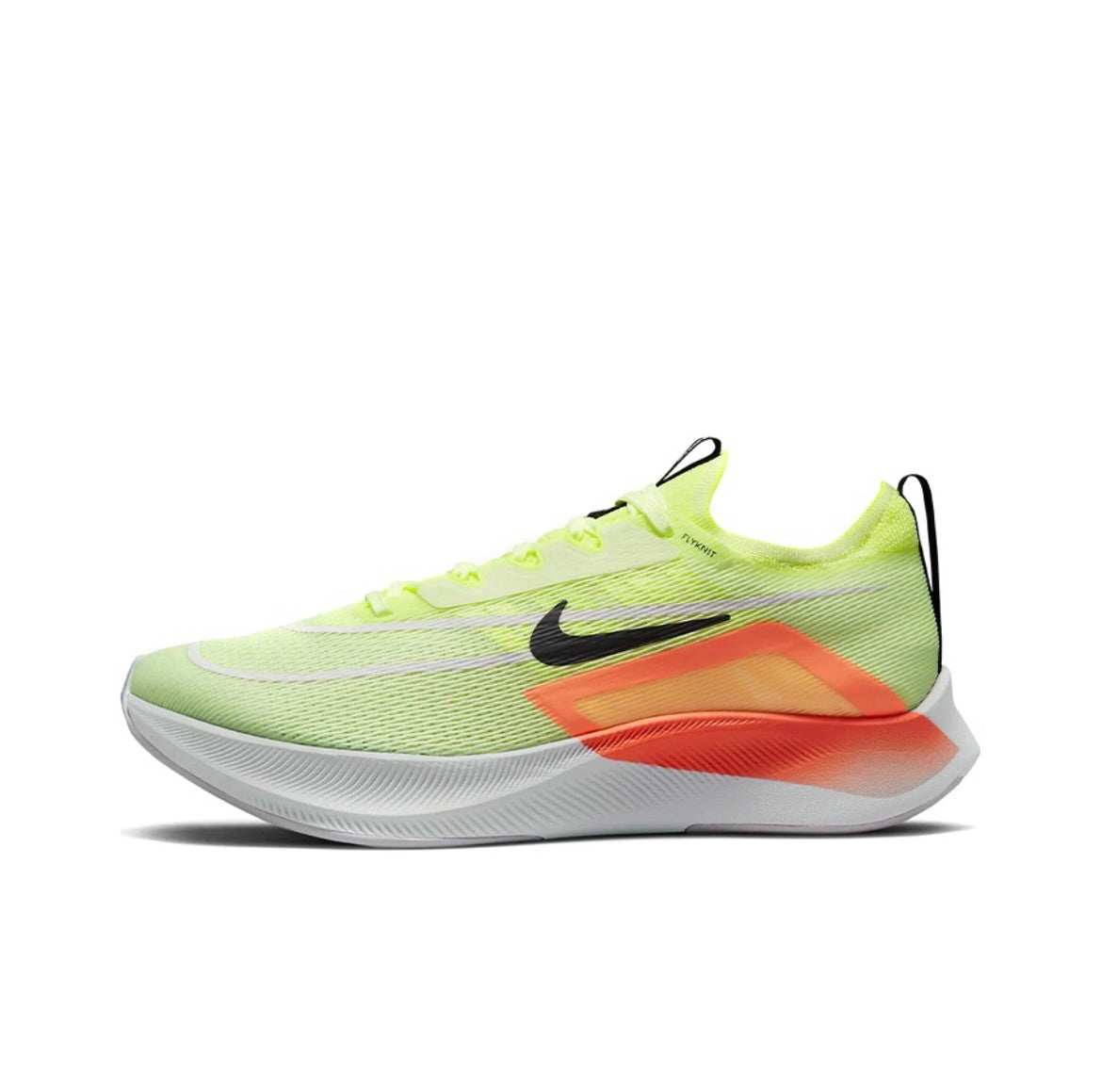 Nike Zoom Fly 4 Running Shoes, in Volt and Orange CT2392-700 - product image from the listing.