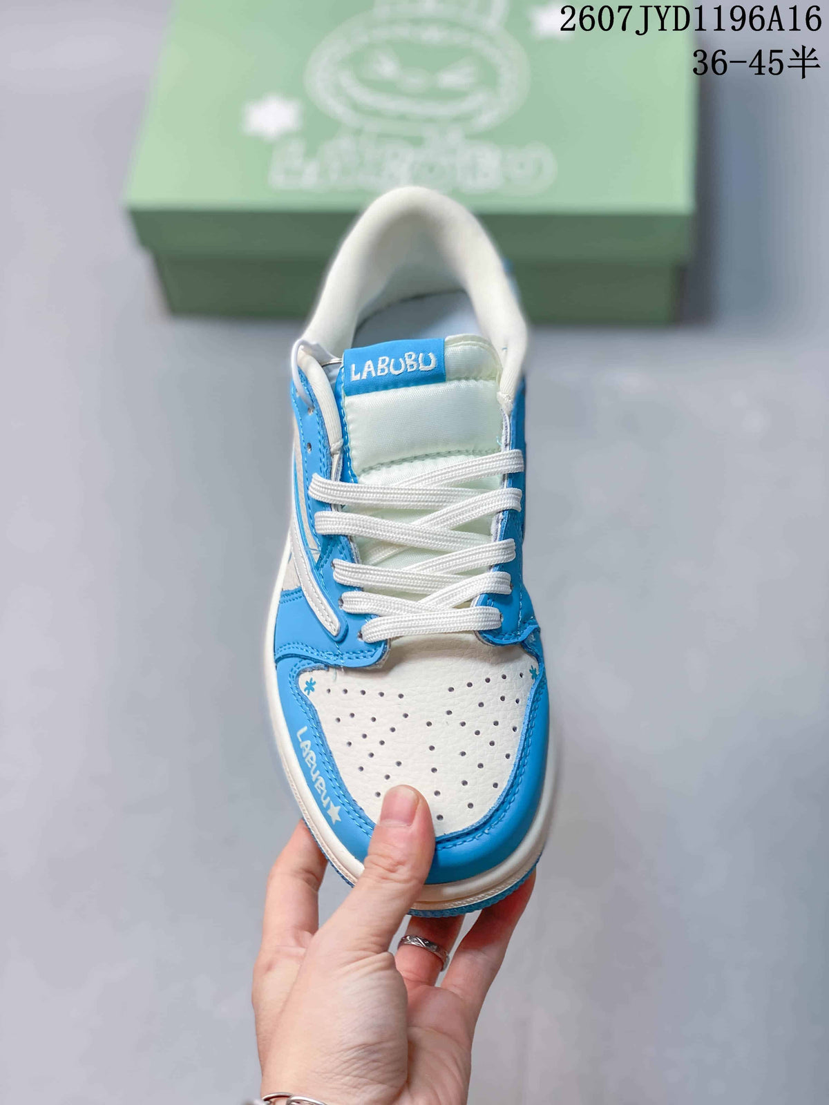 Air Jordan Low Labubu Blue White Sneakers 2607JYD1196A16 - product image from the listing.