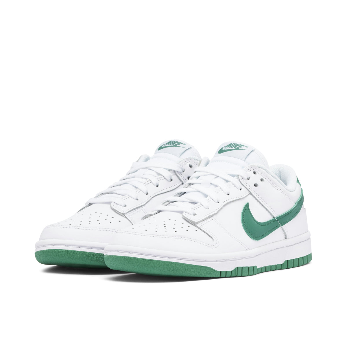 Women's NIKE DUNK LOW WHITE LUCKY GREEN - product image from the listing.