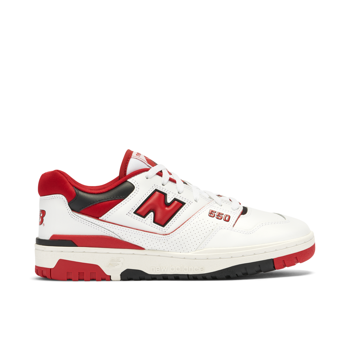 NEW BALANCE 550 in RED - product photo shown in the listing for this item.