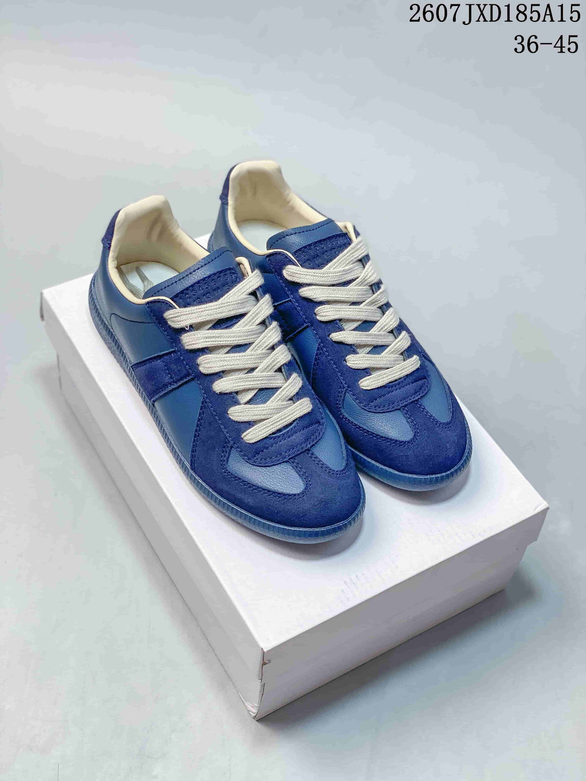 Maison Margiela S57WS0236 Blue Calfskin Trainers - product image from the listing.