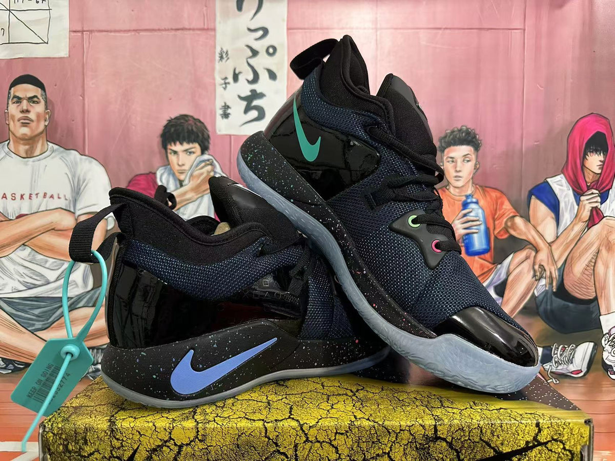 Nike Basketball Sneakers in Black Blue - product image from the listing.