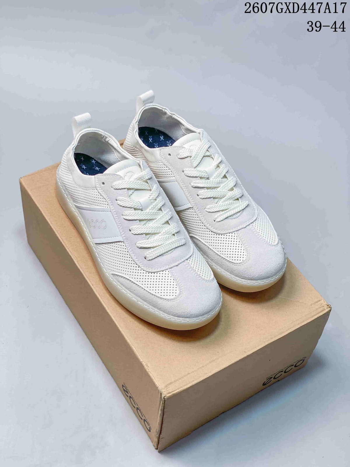 ECCO Perforated Casual Sneakers in White 2607GXD447A17 - product image from the listing.