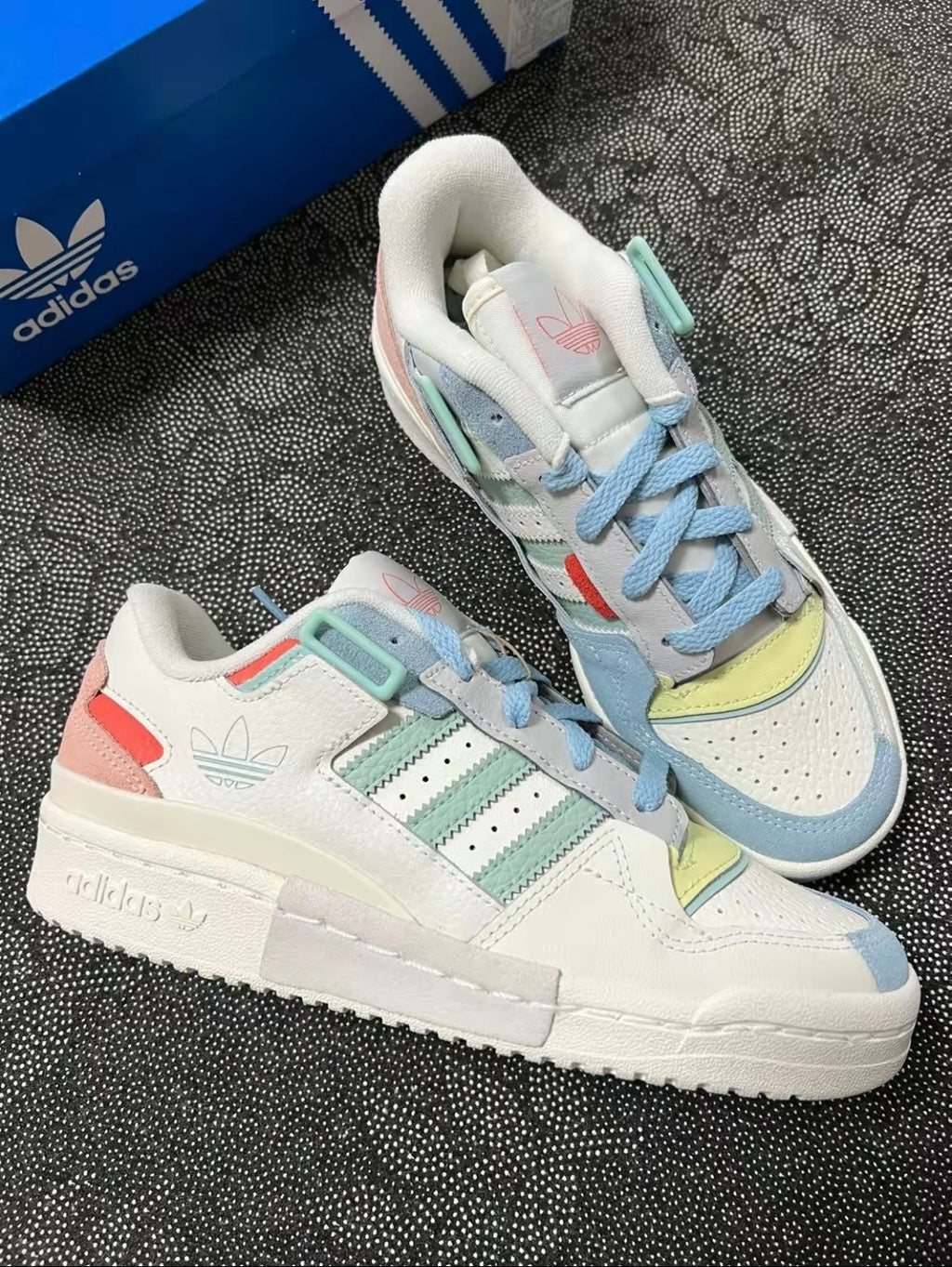 Adidas Originals Forum Exhibit Low Sneakers in White Pastel GX4587 - product image from the listing.