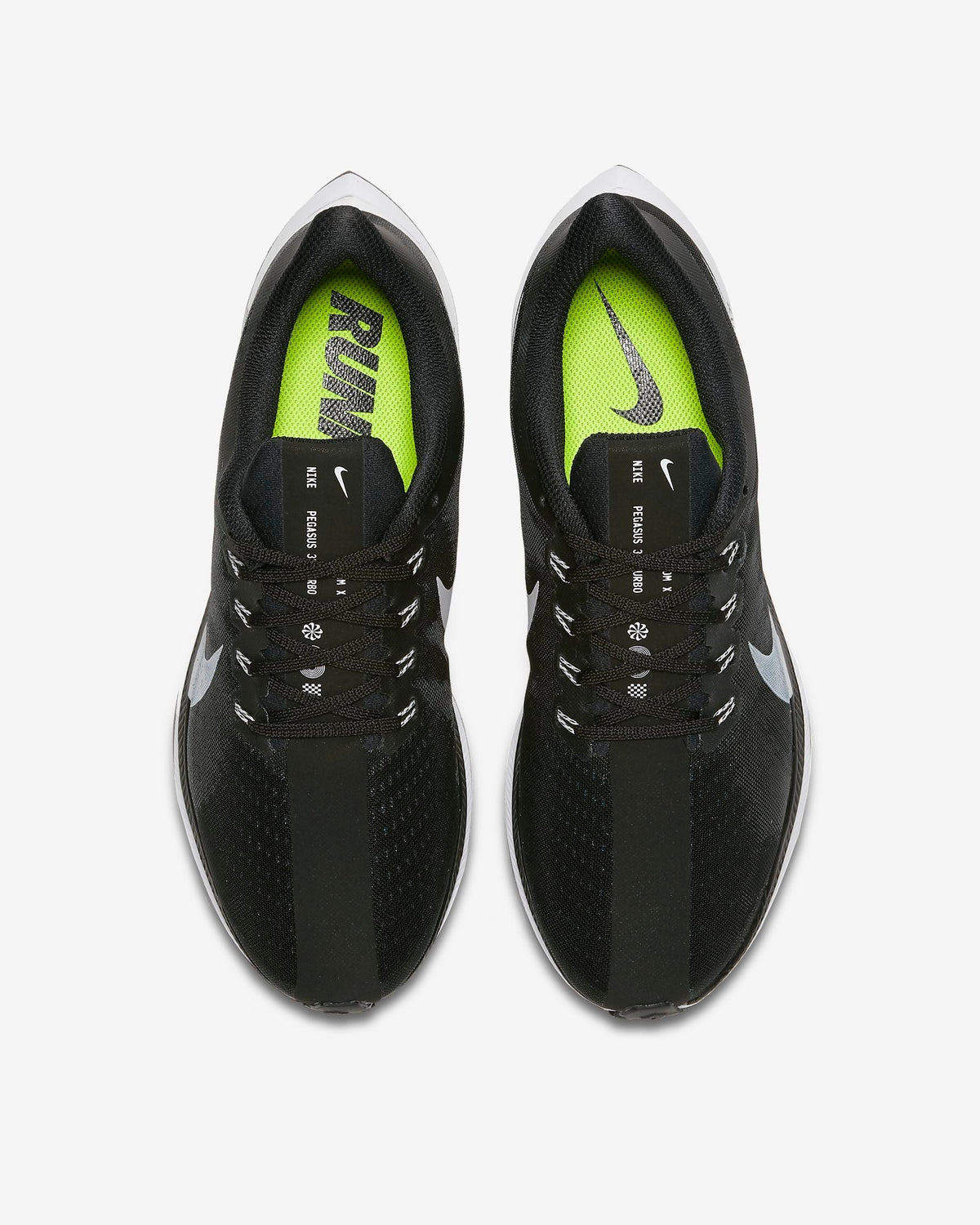 Nike Zoom Pegasus 35 Turbo Running Shoes in Black AJ4114-001 - product image from the listing.