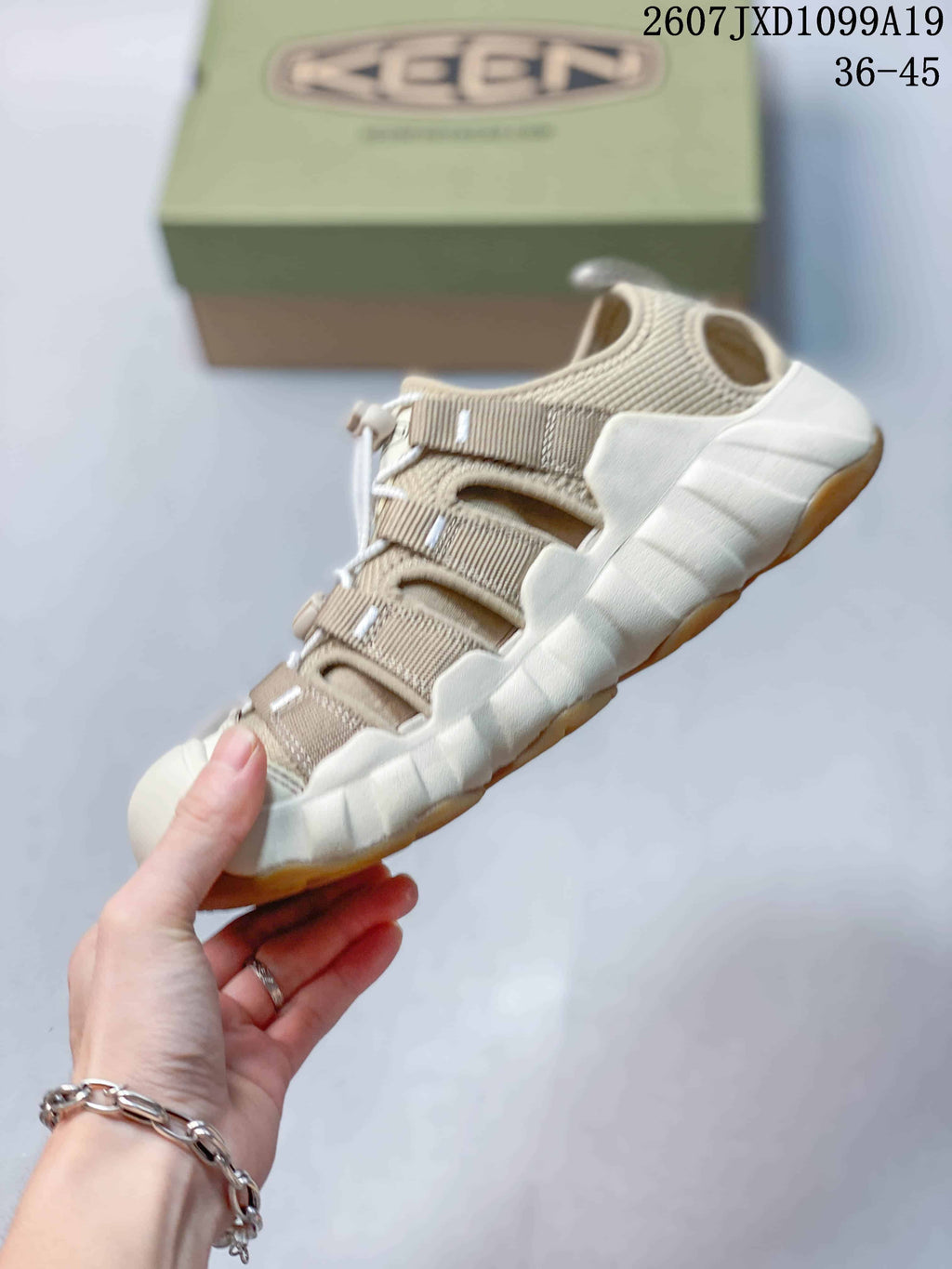 Astoria West Beige Outdoor Sandals 2607 JXD1099A19 by Keen - product image from the listing.