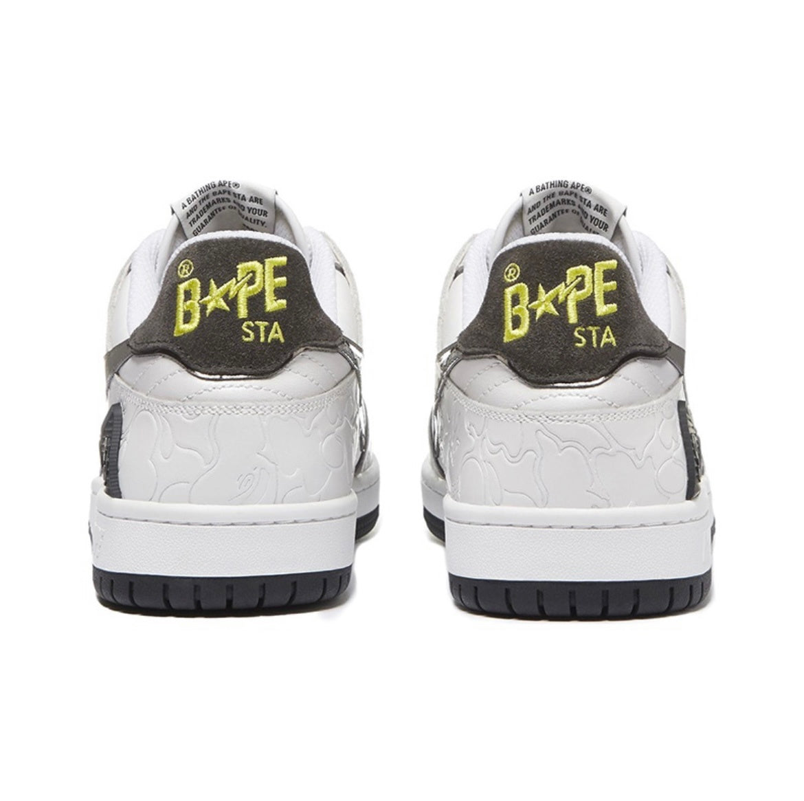 BAPE SK8 Sta Trainers White Black 1H80-291-020 - product image from the listing.