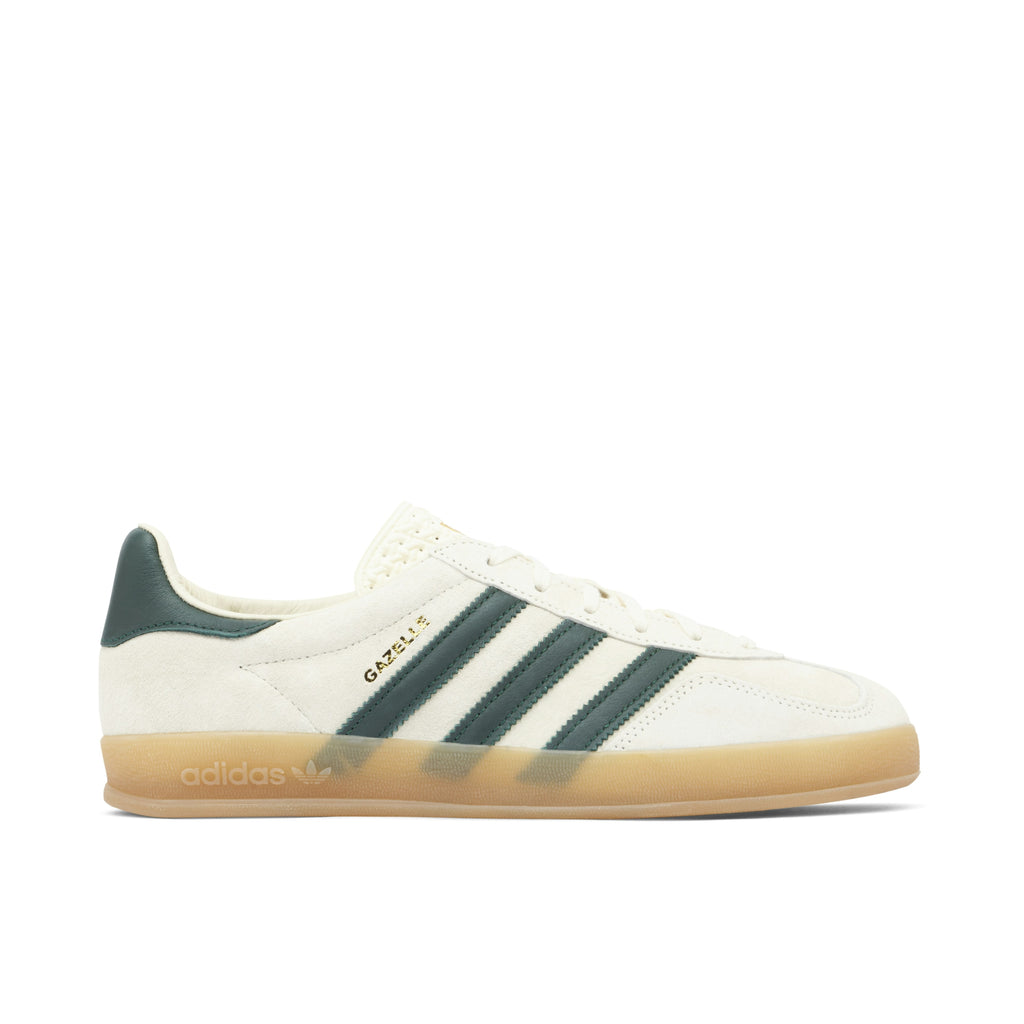 Adidas Gazelle Indoor in White Green Gum - product image from the listing.