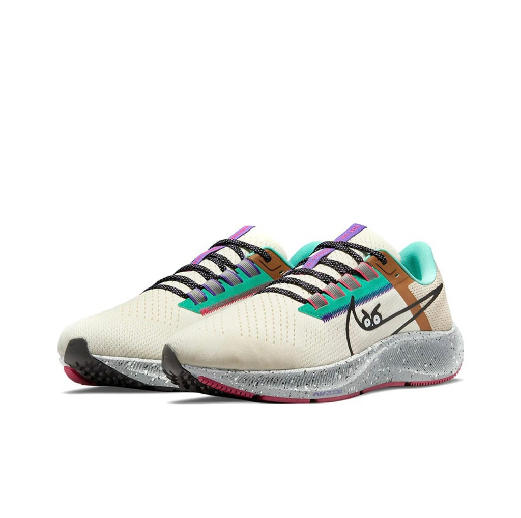 Ivory Nike Air Zoom Pegasus 38 Running Shoes DO2337-100 - product image from the listing.