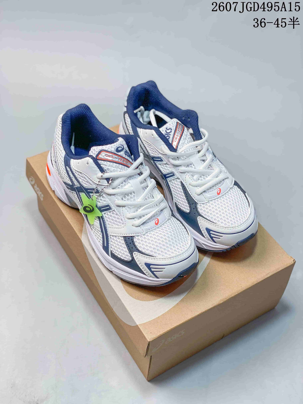 ASICS GEL-1130 Sneakers in White Navy Orange 2607JGD495A15 - product image from the listing.
