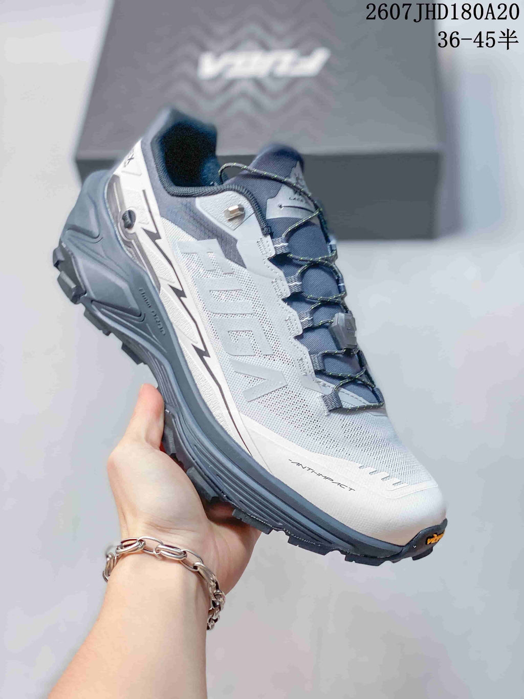 Kailas Expedition Low-Top Hiking Shoes in White Navy 2607JHD180A20 - product image from the listing.