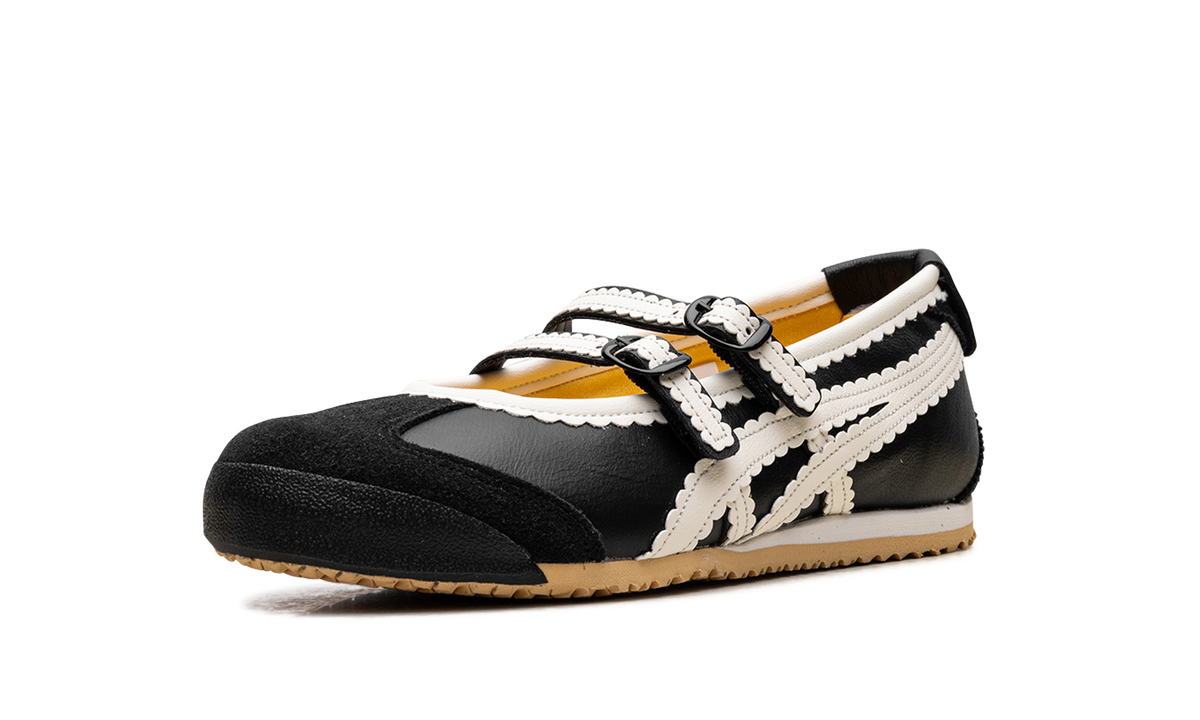 Women's Onitsuka Tiger Mexico 66 TGRS Ballet Flats - Black Cream - product image from the listing.