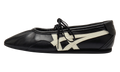 Women's Onitsuka Tiger Gymnarina Ballet Flats - Black Cream - product image from the listing.