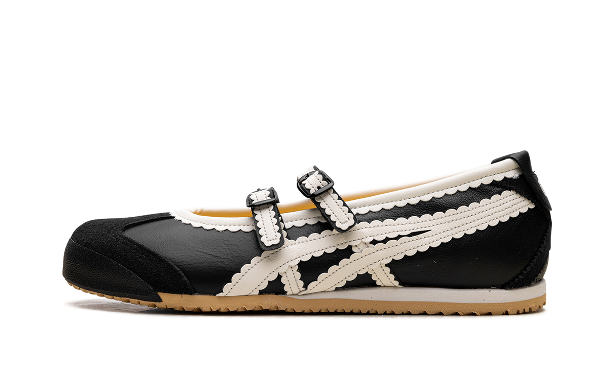Women's Onitsuka Tiger Mexico 66 TGRS Ballet Flats - Black Cream - product image from the listing.