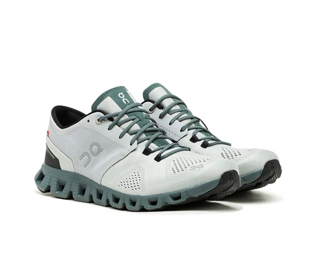 On Cloud X Shift Glacier Grey Olive Training Footwear - product image from the listing.